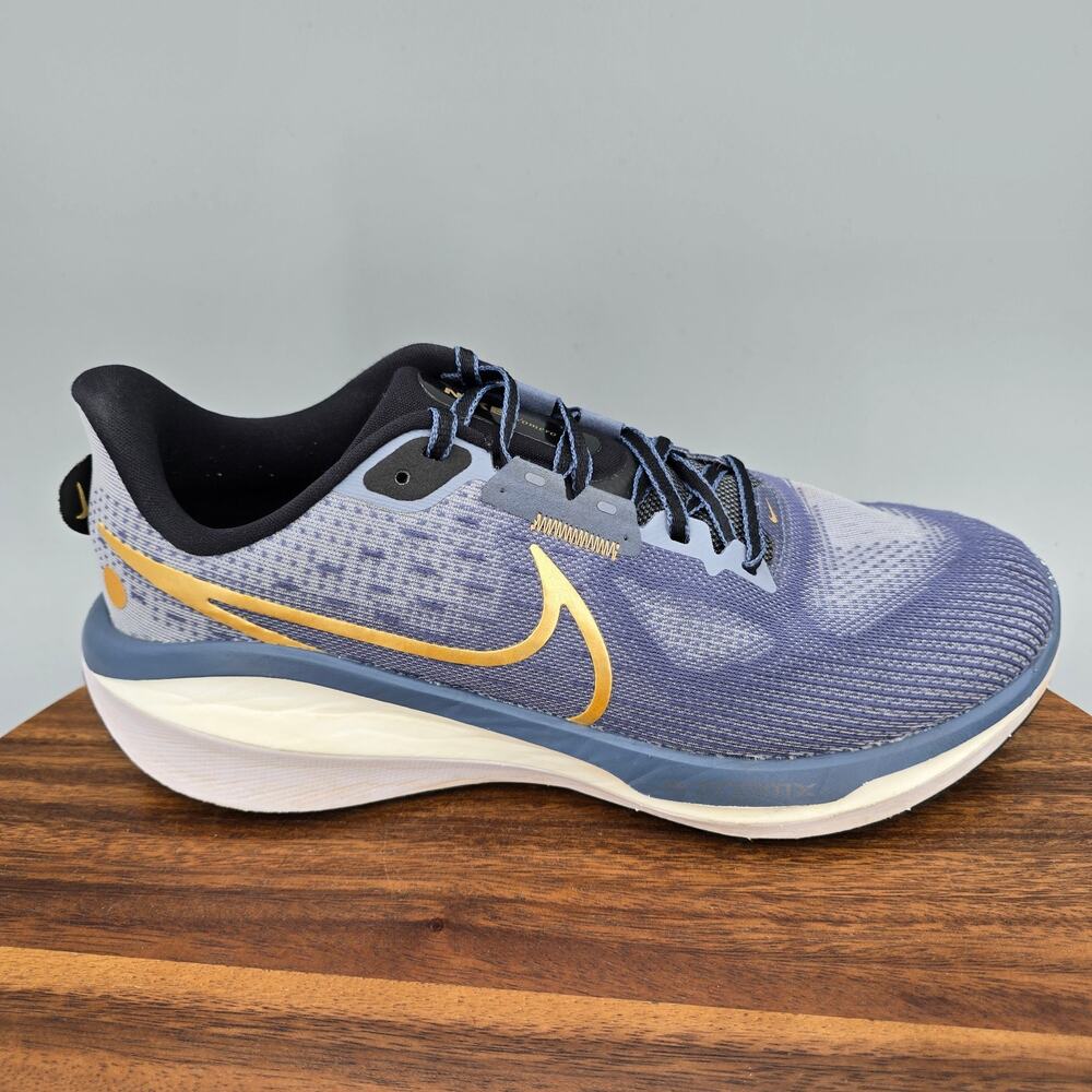 Nike Air Zoom Vomero 17 Shoes Womens 9 Blue Gold Athletic Running Sneakers